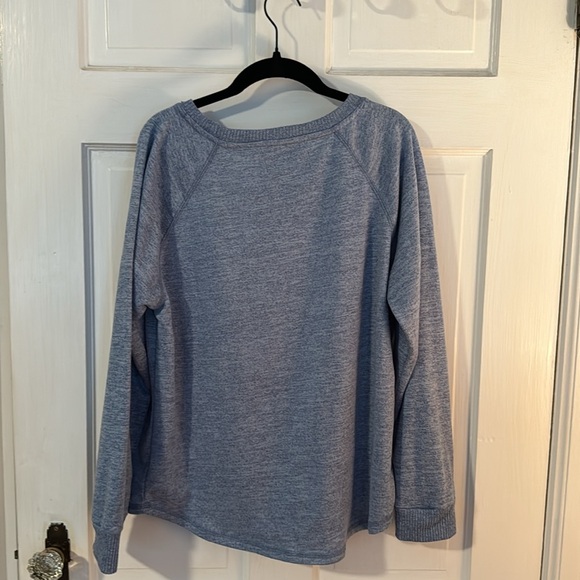 Karen Neuburger Women's Long Sleeve Blue Live Love Lounge Comfy Top Size XL Soft - Picture 6 of 6